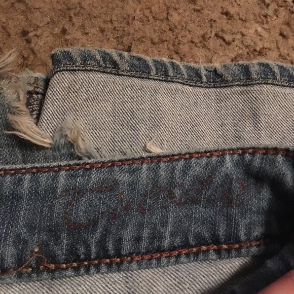 Silver Jeans Tuesday Flare Distressed Denim - Picture 4 of 6